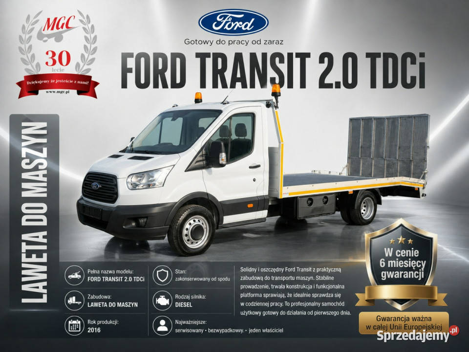 Ford Transit Ford Transit 20 TDCi AUTOLAWETA nieuszkodzony