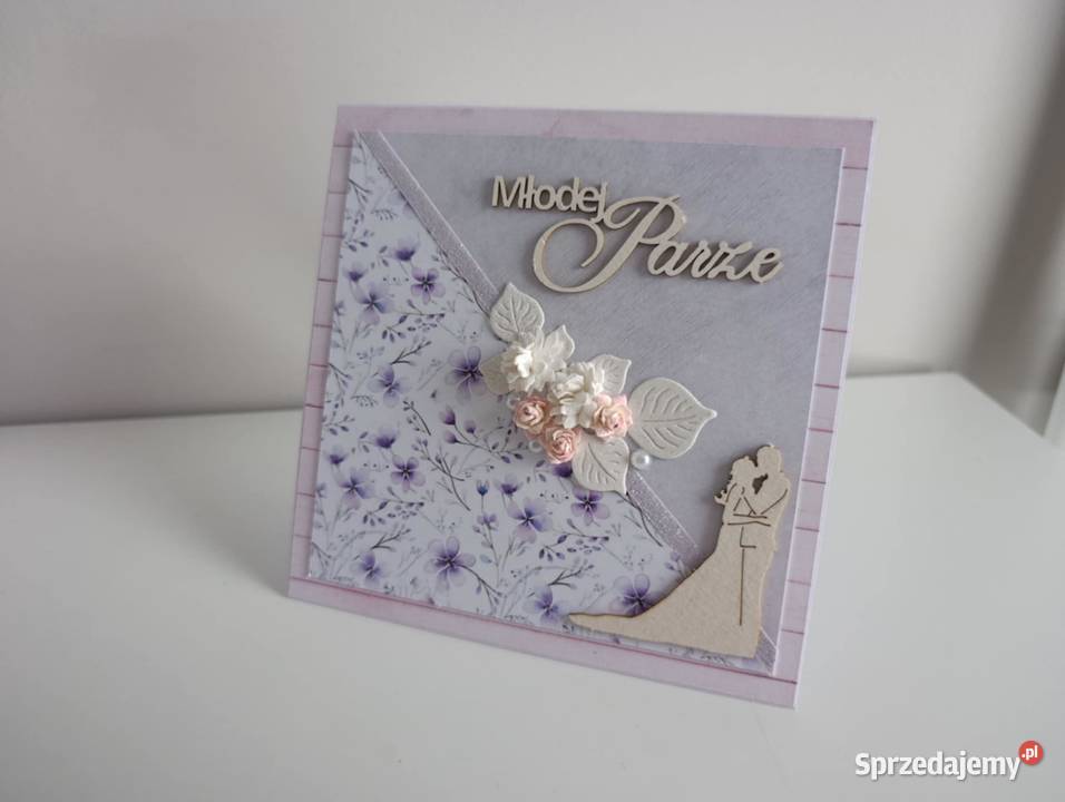 Kartka na Ślub ręcznie robiona handmade Łódź