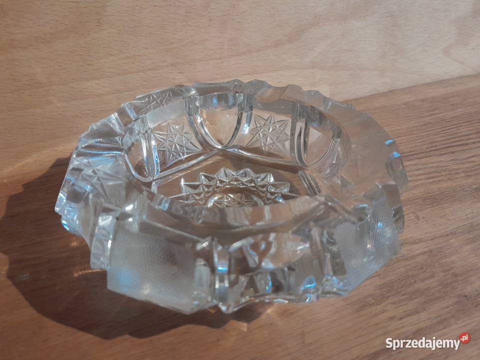 Stara kryształowa popielnica zabytek PRL retro Dąbrowa Górnicza sprzedam