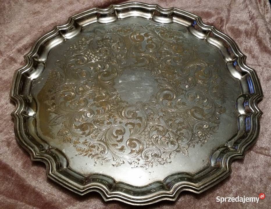 Posrebrzany stary komplet do kawy herbaty 1920 Kraków