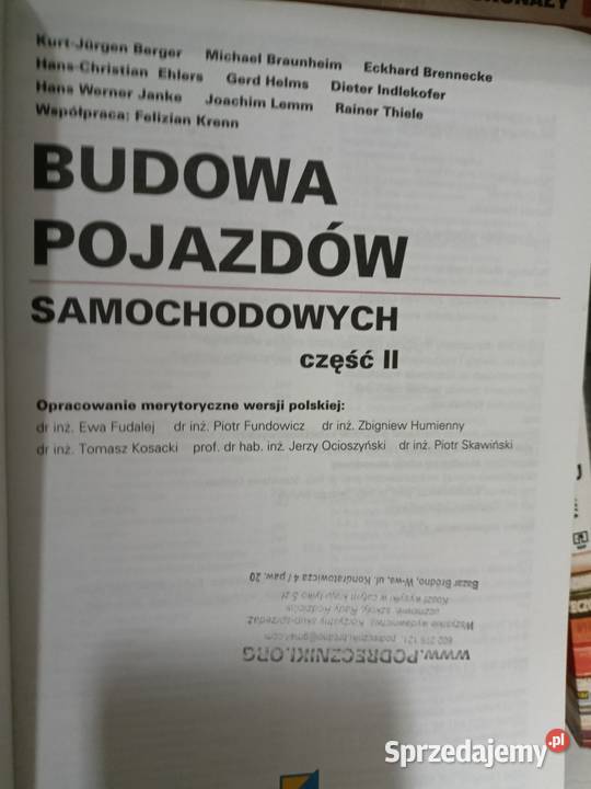 Budowa pojazdów podręczniki szkolne księgarnia tradycyjny podręcznik Warszawa sprzedam