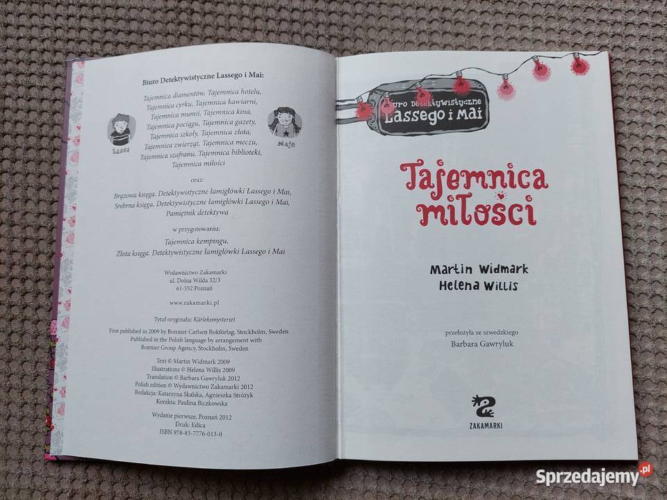 Tajemnica miłości Martin Widmark Helena Willis małopolskie