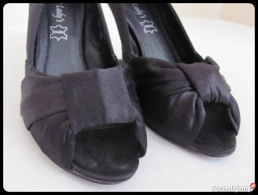 Czarne czółenka rozmiar 39 wkładka skórzana 25 Płock