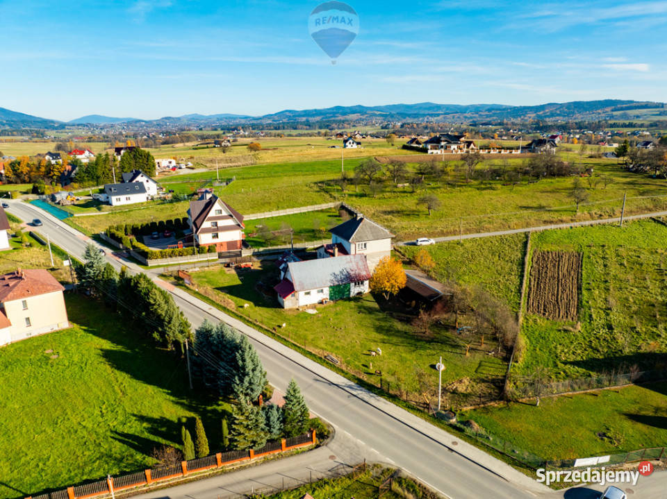 Działka budowlana z domem i budynkami Spytkowice sprzedam