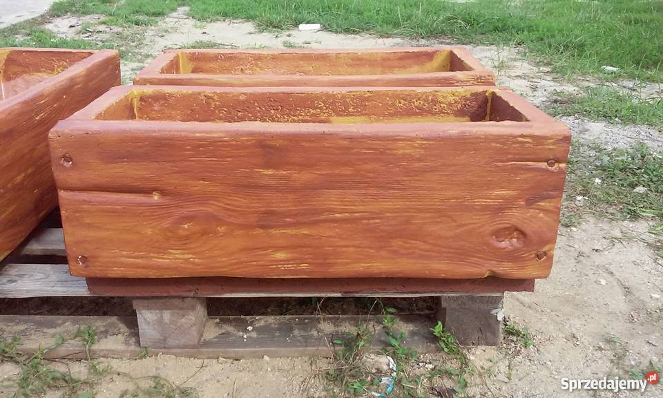 donice ogrodowe drewno beton chodnik Nietków