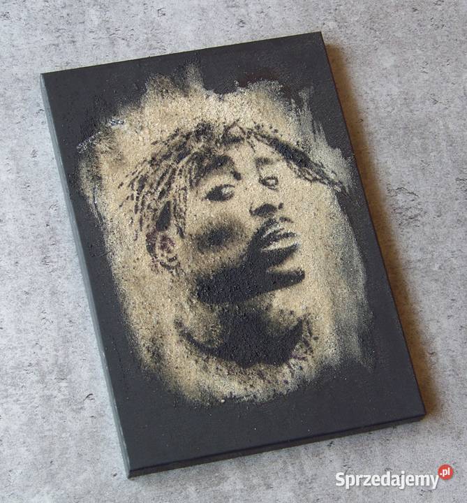 Tupac Obraz na piasku ręcznie malowany 2pac sprzedam