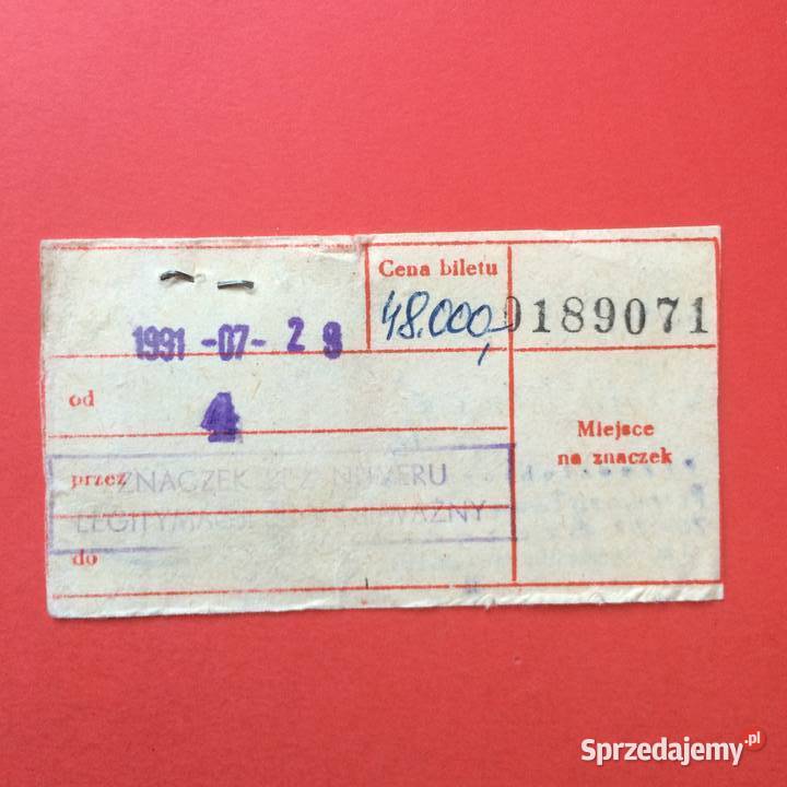 2037 Bilet Miesięczny Antykwariat Szczecin sprzedam
