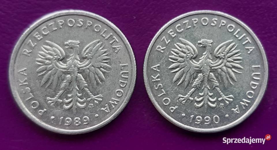 2 Monety PRL 5 ZŁOTYCH 19891990 Piękne Oryginały Pruszków