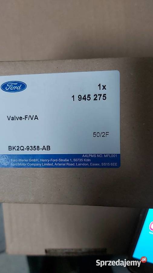 Zawór ciśnienia Ford Transit 1945275 BK2Q9358AB dostawcze Radom sprzedam
