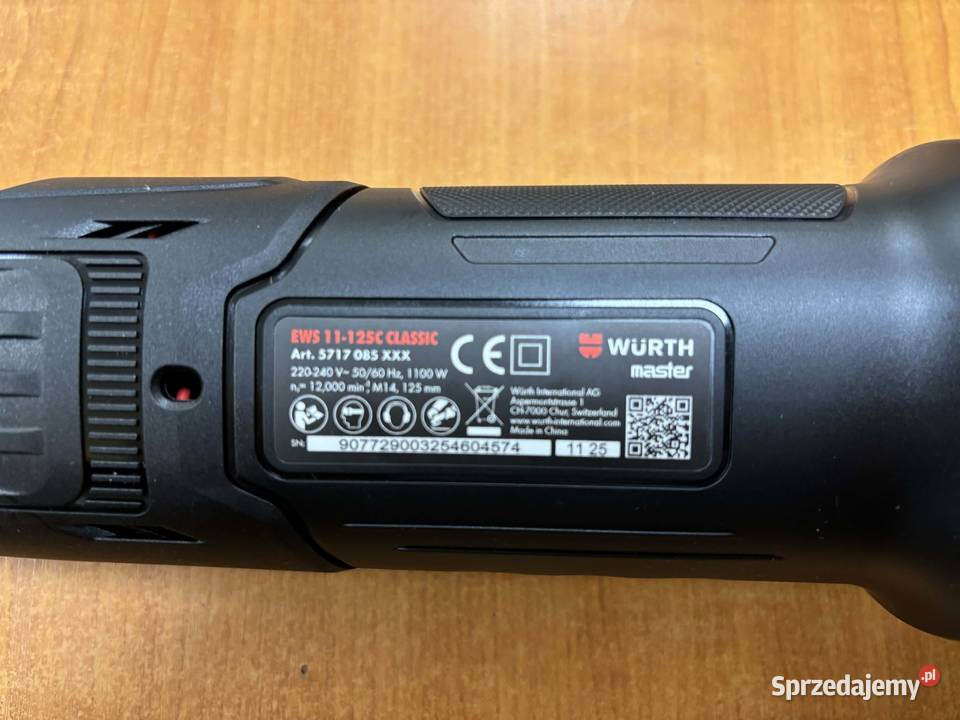 Szlifierka kątowa Wrth Master EWS 11125C Classic Elbląg