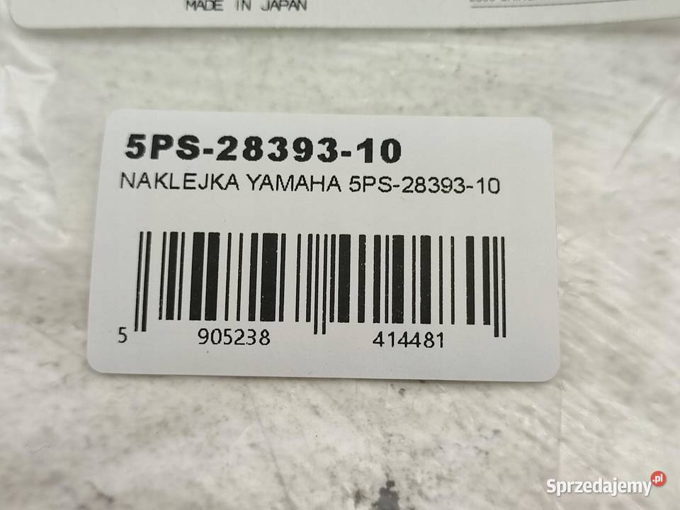 NAKLEJKA NA LEWY BOCZEK YAMAHA TDM 900 2005 GRAY
