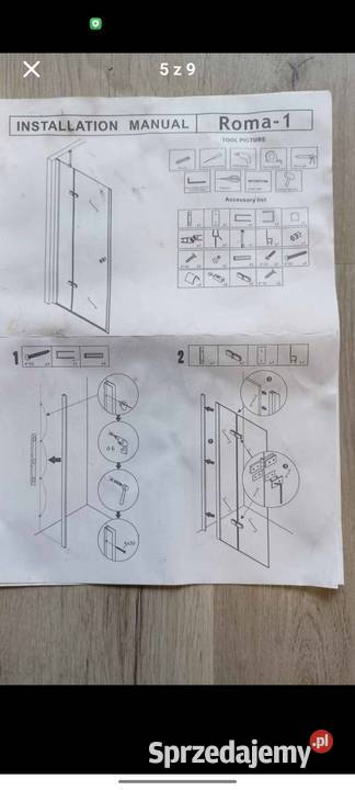 Drzwi Prysznicowe uchylne 105 gr6mm Łódź