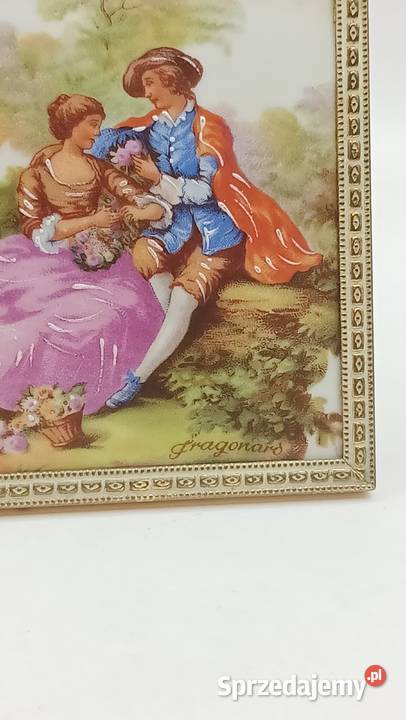 Zabytkowy kafel oprawiony w metal wiedeńska Zamość