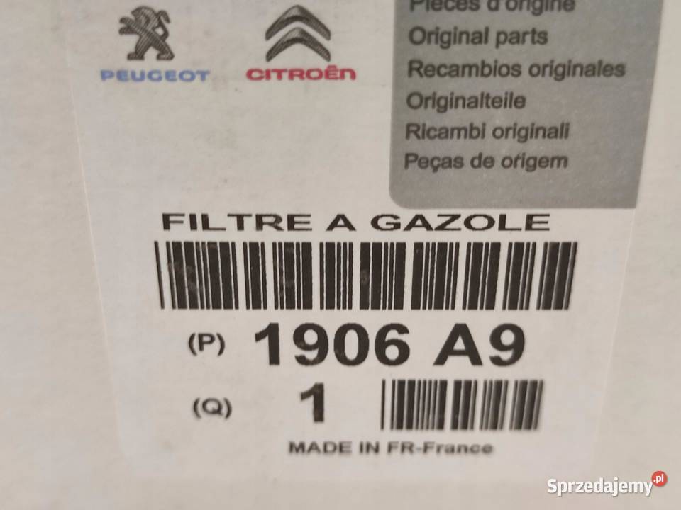 FILTR PALIWA KOMPLET 2 CITROEN FIAT PEUGEOT 19 D