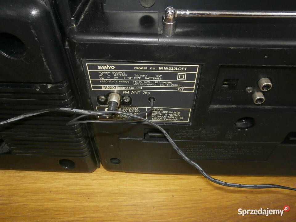 Radiomagnetofon BOOMBOX SANYO M W232LOET sprawny Gramofony Łódź