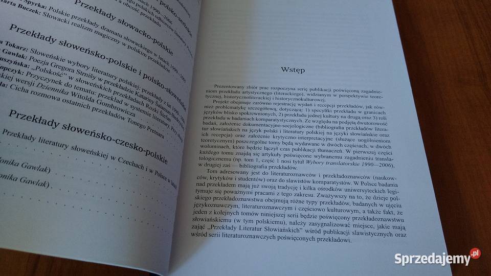 Przekłady Literatur Słowiańskich Wybory Gdańsk sprzedam