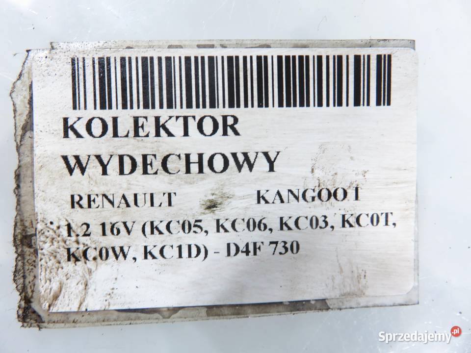 KOLEKTOR WYDECHOWY RENAULT KANGOO I 12 16V