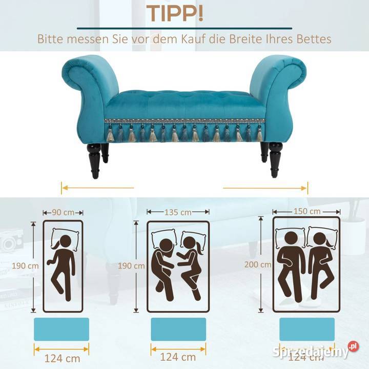 Luksusowa ławka tapicerowana otomana kauczuk Brzesko