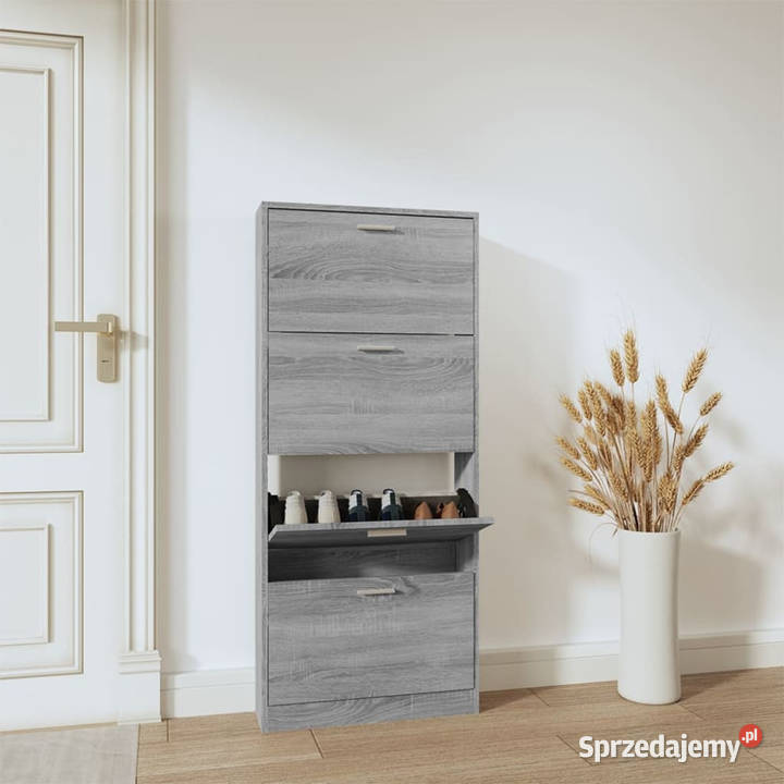 Szafka na buty szary dąb sonoma 59x17x150 mazowieckie Warszawa