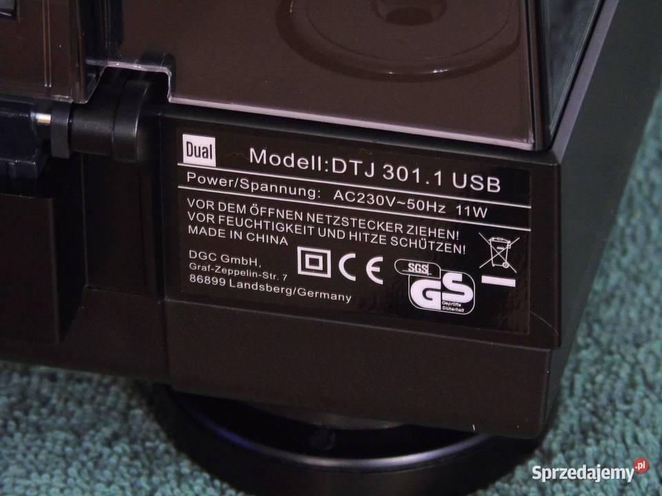 Gramofon Dual DTJ3011USB sprawny pudełko DOSTAWA Jasło