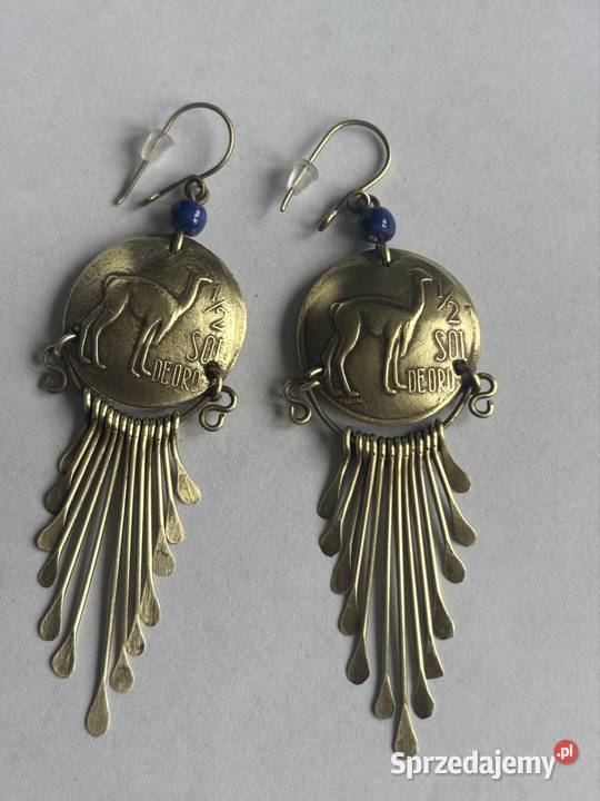 Kolczyki peruwiańskie mosiądz Bydgoszcz