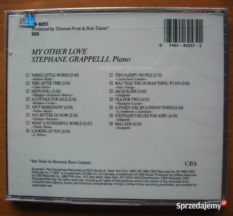 Stephane Grappelli Piano My Other Love jazz Płyty i kasety pomorskie Kępice