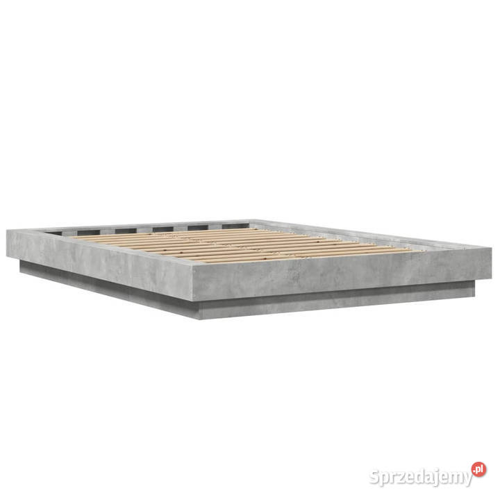 Rama łóżka z LED szarość betonu 135x190 sprzedam