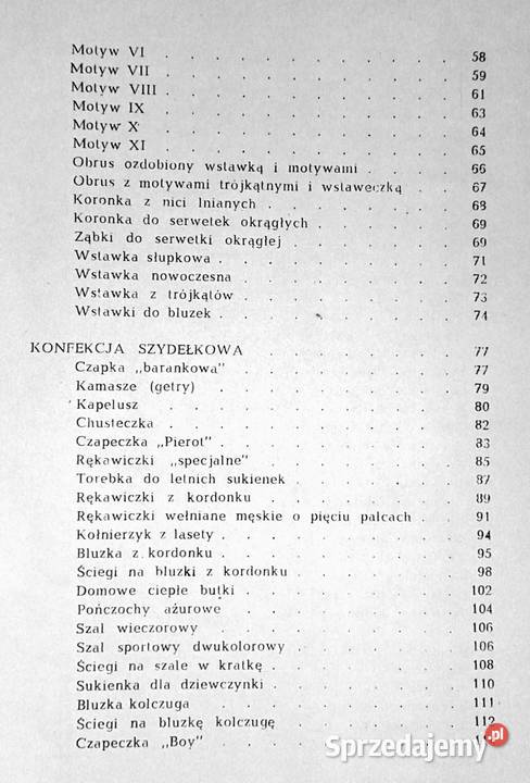 Serwetki Konfekcja szydełkowa Helena Gawrońska miękka