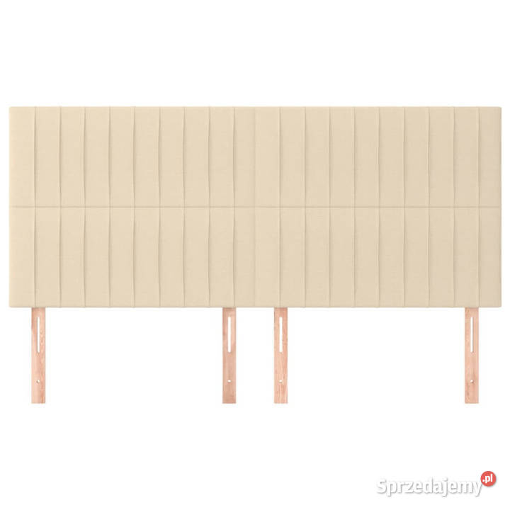 Zagłówki do łóżka 4 kremowe 80x5x7888 tkanina mazowieckie