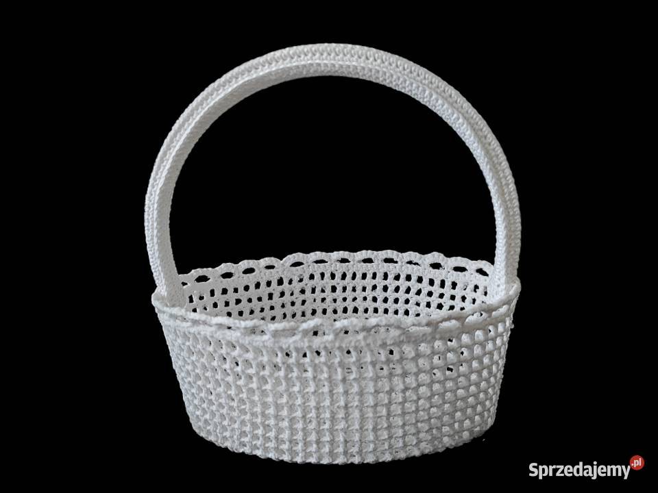 Koszyk szydelkowy owalny Dębica