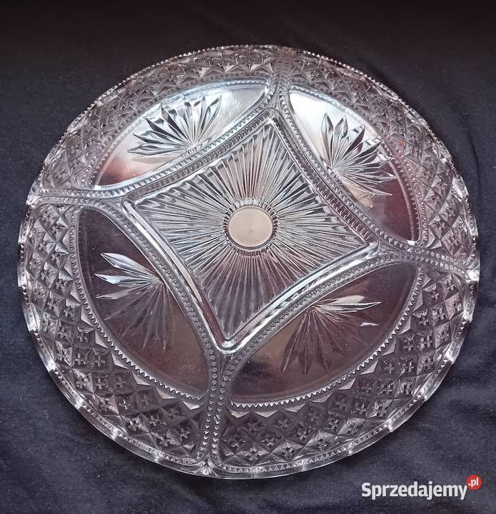 Secesyjna patera Hortensja Pierwsza połowa XX w Porcelana i szkło
