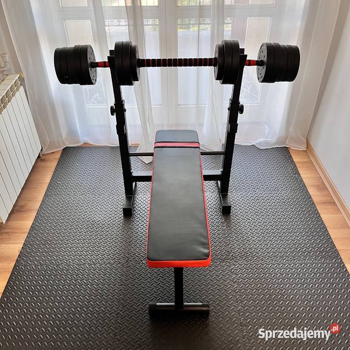 Zestaw Do Ćwiczeń 56 Siłownia Ławeczka Hantle Łuków