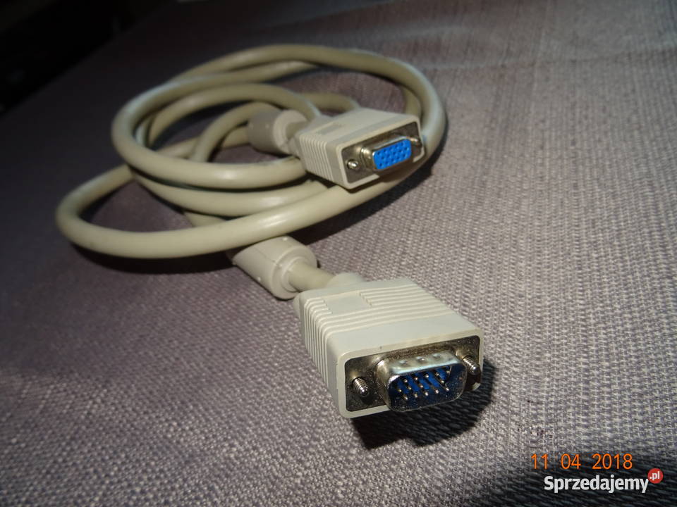Przedłużacz kabla monitorowego VGA DSub15pin Komputery stacjonarne Łódź