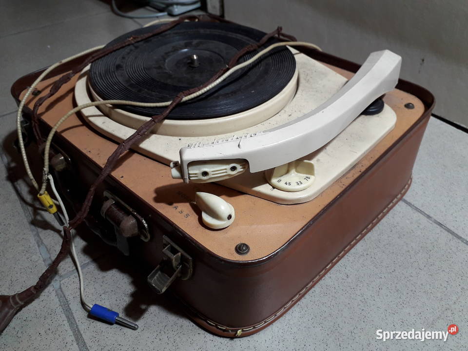 Gramofon retro Melodyne w skórzanej obudowie Warszawa