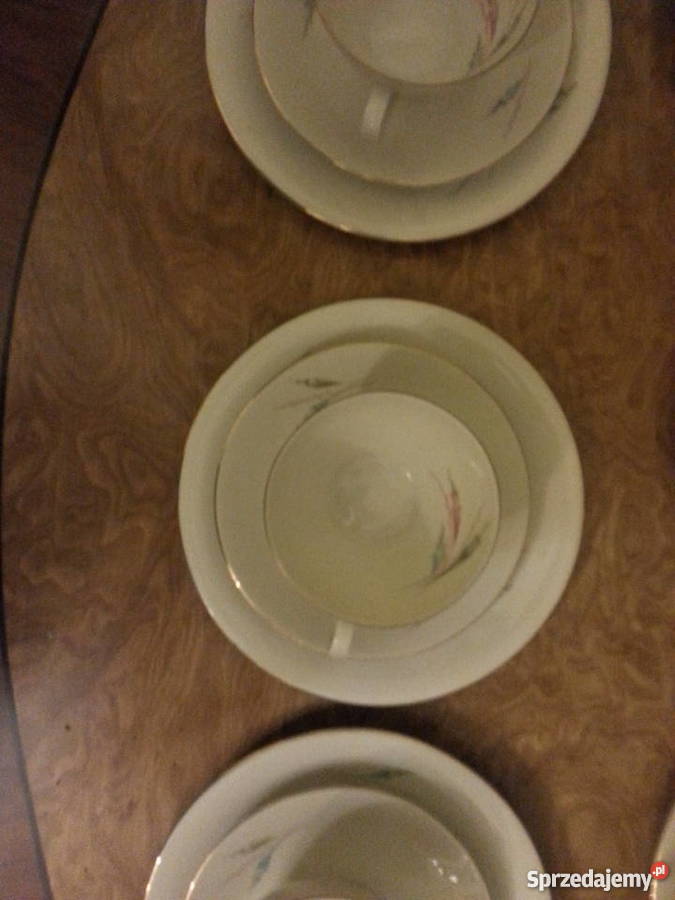 Filizanka bavaria 6 porcelana z talerzykami Antyki