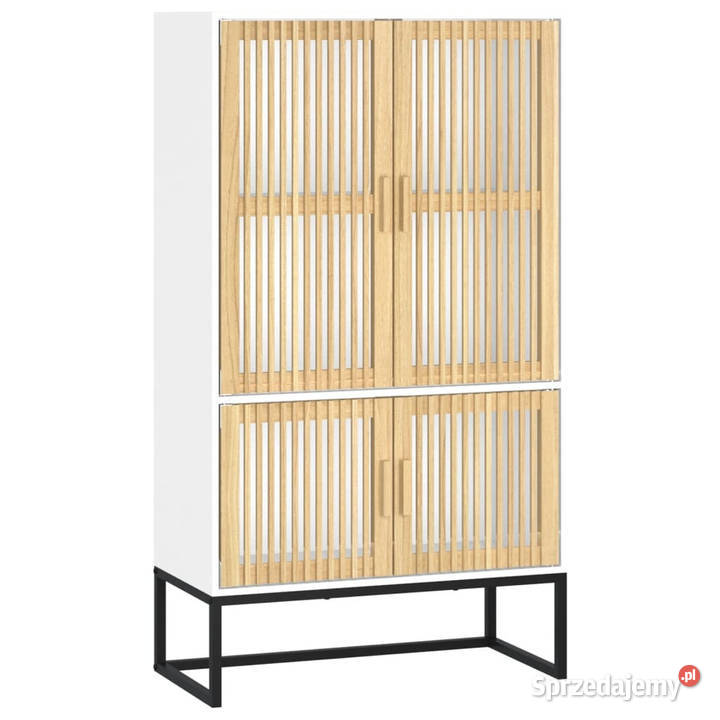 Wysoka szafka biała 70x35x125 materiał Pozostałe mazowieckie