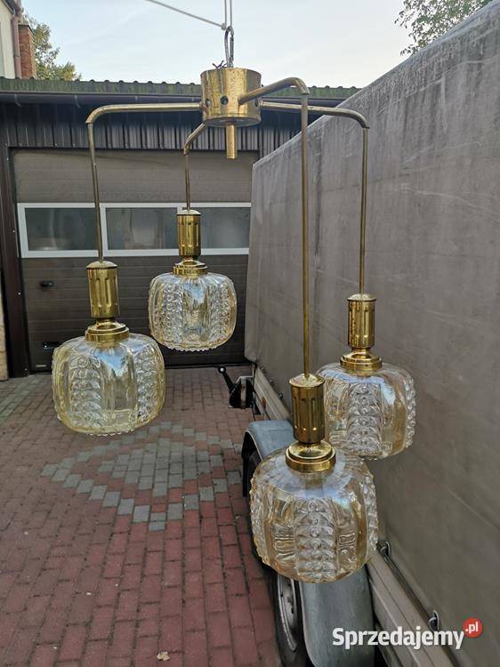 Żyrandol Lampa Kaskadowa Vintage Prl Oryginalna Swarzędz sprzedam