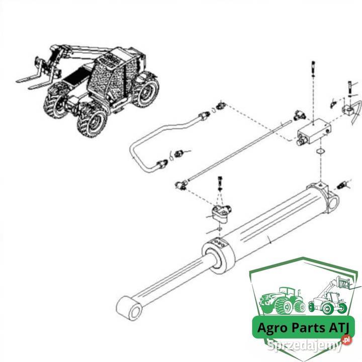 Siłownik poziomowania łyżki 088297 088231 Merlo Ciechanowiec