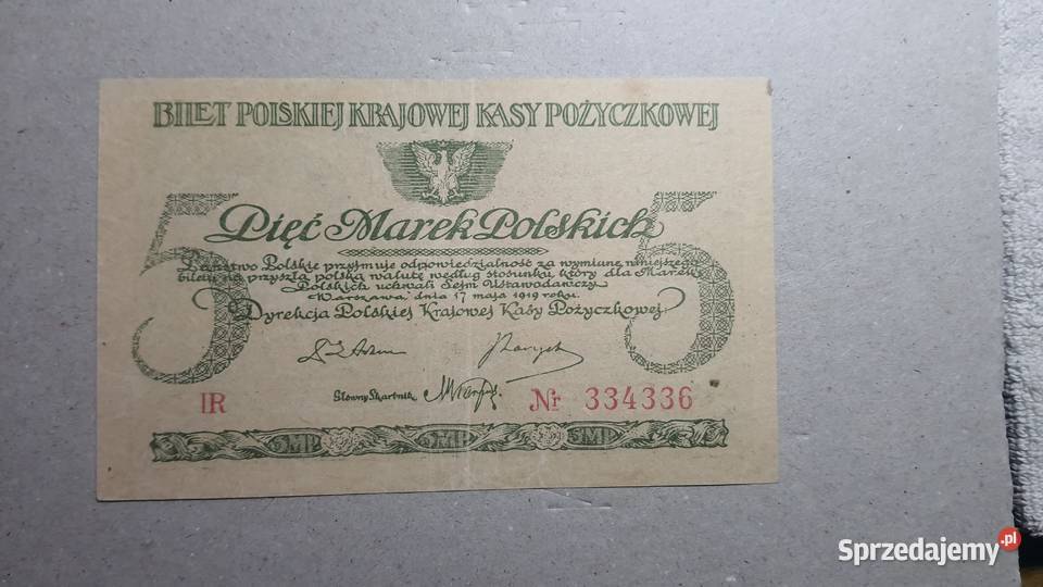 RARYTAS 5 MAREK POLSKICH 1919 s IR Warszawa