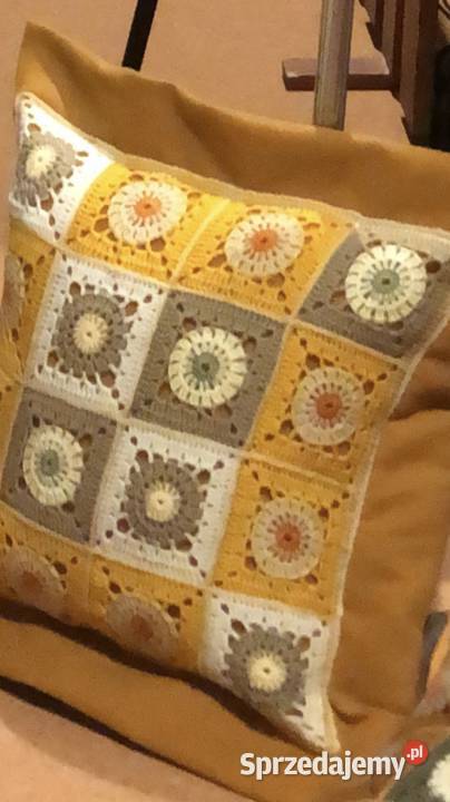 Gotowe jaśki na poduszki z kwadratów Babuni NOWE Zegrze