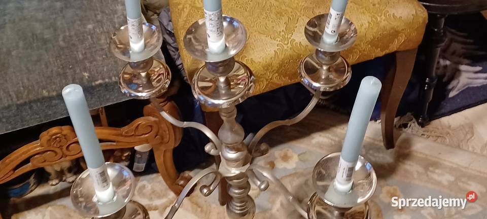 79 wysoki ciężki 30 letni stolowy świecznik Poznań