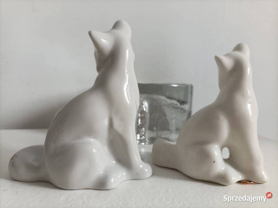 Ceramiczne lisy PRL Dzierżoniów