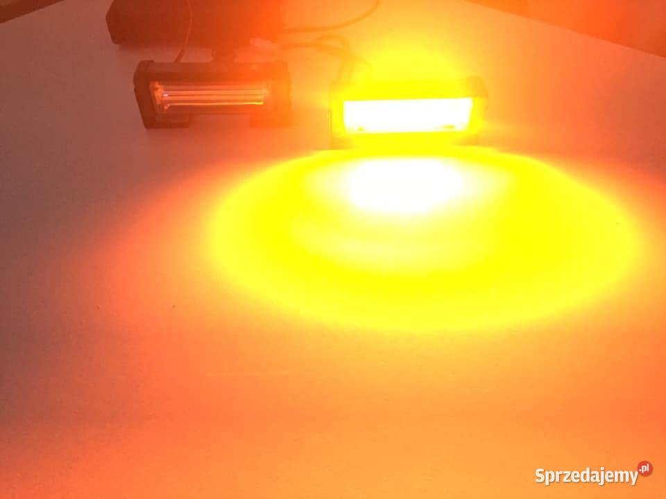 Lampy ostrzegawcze 2 x 8W COB sterownik 6 trybów