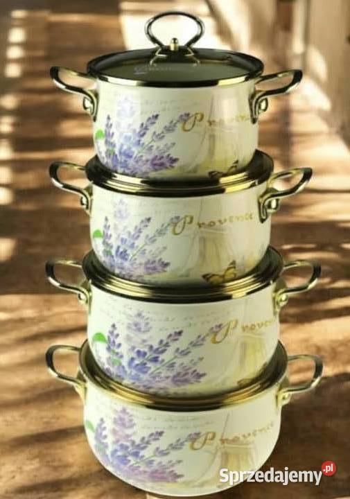 229 Garnki emaliowane Lawenda Masterpan Zabrze