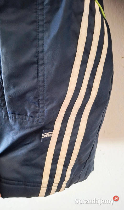 Kurtka vintage Adidas granatowa z neonowymi niebieski Zielona Góra
