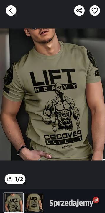 Fitness koszulka do kulturystyki na siłownię Gliwice
