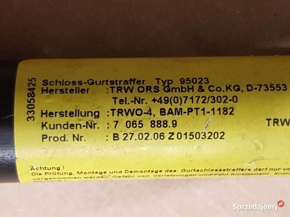 BMW E61 E60 NAPINACZ DOPINACZ ZAPINKA PRAWA TYL wielkopolskie Turek sprzedam