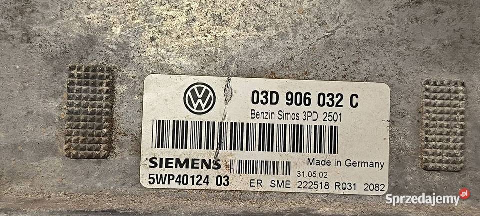 KOMPUTER VOLKSWAGEN POLO 9N 03D906032C kujawsko-pomorskie Lipno