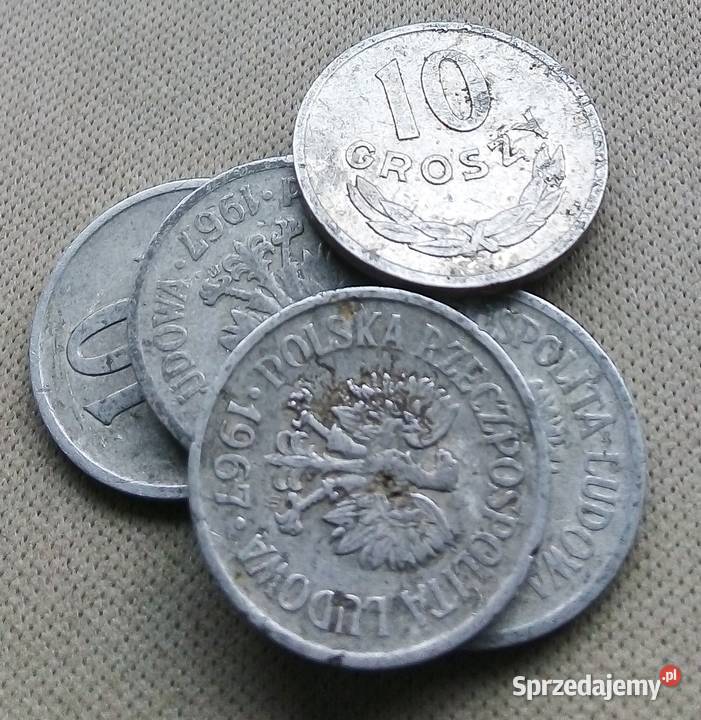 POLSKA10 GROSZY1967 rzzmAL6 SZTUK