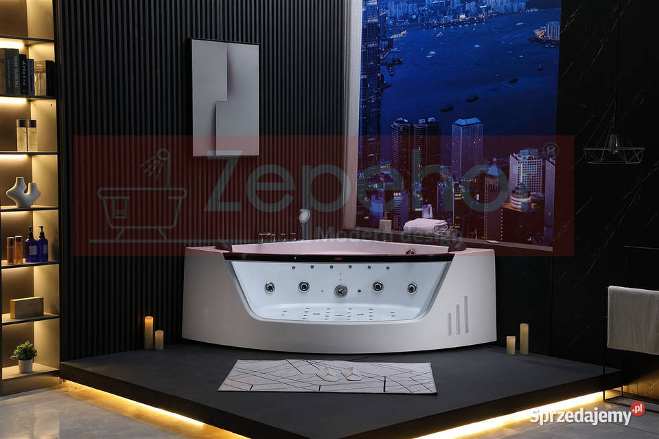 Wanna z hydromasażem EB375 narożna podlaskie Grabówka